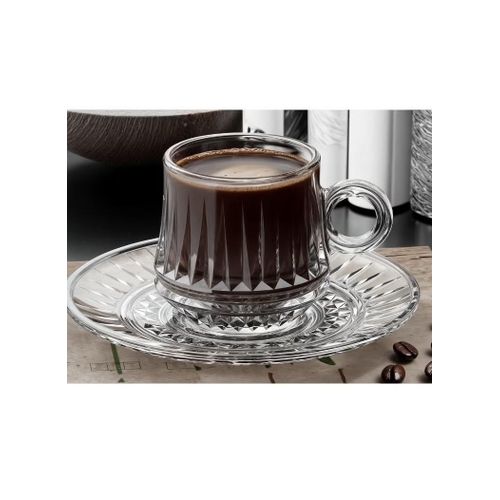 GLASS 6 Pieces Tea Cup Set City 
